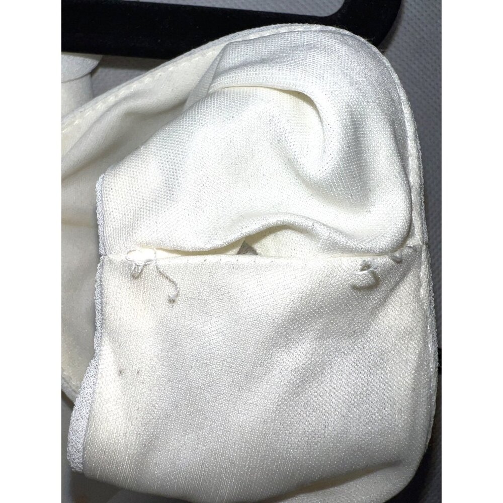 White Sleeveless Layered Chiffon Dress Pearl-Like Accents Dress Savvy Size 18W - Picture 5 of 5